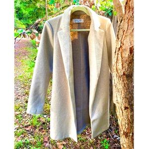 Ladies beige longline coat blazer overcoat